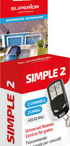 2401038-SUPERIOR SIMPLE 2, DALJINSKI ZA KAPIJE I ROLO VRATA, 433,92MHz